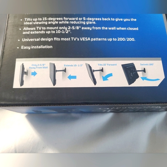 : NIB 17"- 42" Swivel / Tilt TV Wall Mount Armstrong Up to 66 lbs - Picture 8 of 12